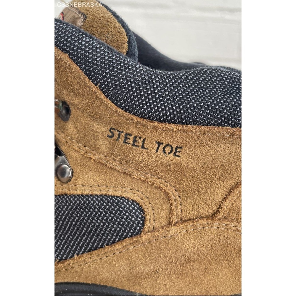 Brahma brown Lace‎ Up Steel Toe Hiking Work Safety Boots leather/suede - Size 8W - Picture 7 of 12